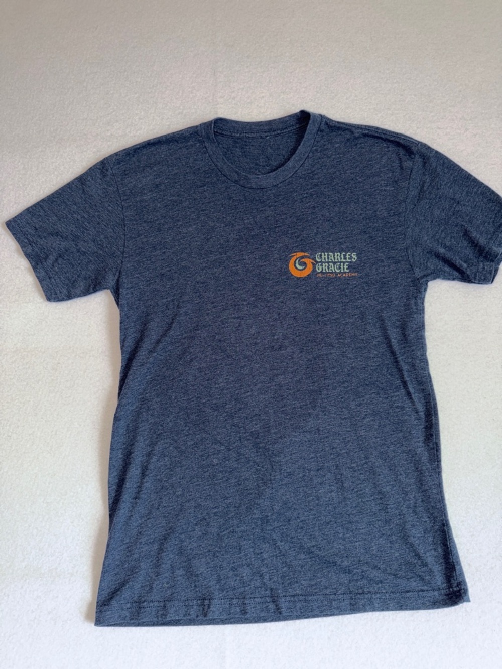 Gracie Jiu Jitsu Heather Navy Short-Sleeve Crewneck T-Shirt